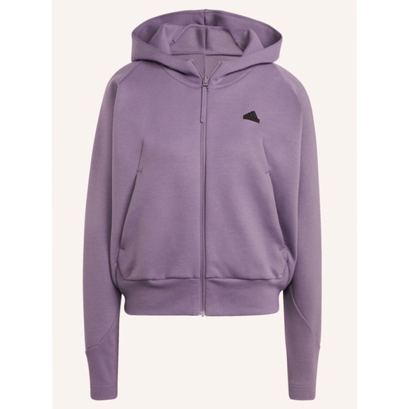 ADIDAS • Shadow Violet F23 ZNE Full-Zip Hooded Jacket - Picture 5 of 16